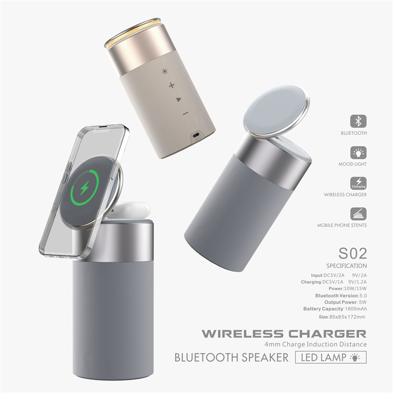 Multi-Function IPhone And AirPods Wireless Charger with Bluetooth Speaker 76