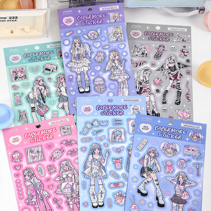 Angel Fashion Stickers Sheets Anime angel stickers 20Pcs