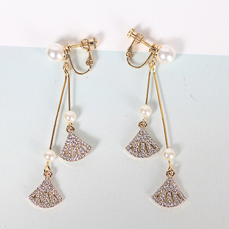 Net red earrings fan-shaped long earrings 2 498659b4 17bf 4fbf a516 171405386f68 Net red earrings fan-shaped long earrings