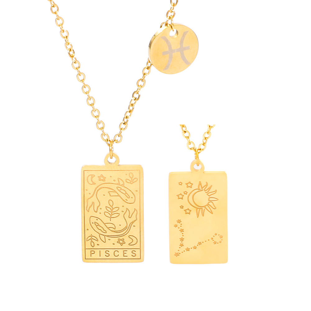 4bcb5d8d c9b7 4cfd 9189 003e1946856f Twelve Constellation Titanium Steel Pendant Mirror Polished Vacuum