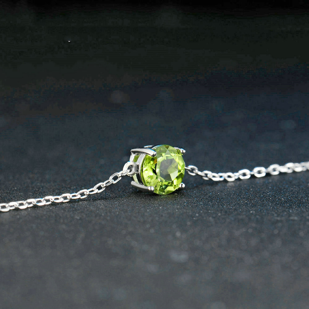 4c8d7fbf a9f2 452d 9789 8e7b5bda5710 925 Sterling Silver Color Jewelry Natural Peridot White Gold Bracelet