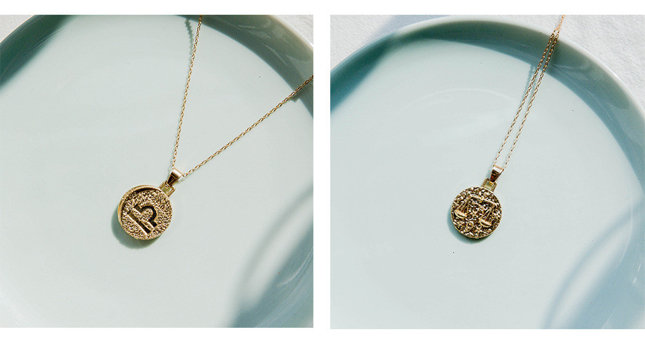 4e016835 7070 4d51 92ef 57d74fc62467 Personalized twelve constellation pendant clavicle chain