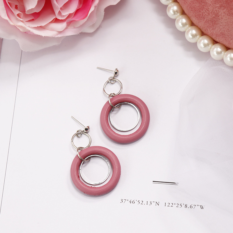 4ea549c9 4e0a 45e9 9dd9 d2f7c74c890c Cute girly heart geometric opal earrings