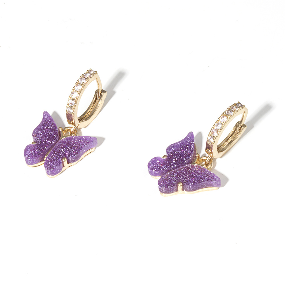 4f2f4cd6 66f9 4cd3 baf1 044c47fd5a5b Light luxury style zircon earrings glitter butterfly earrings