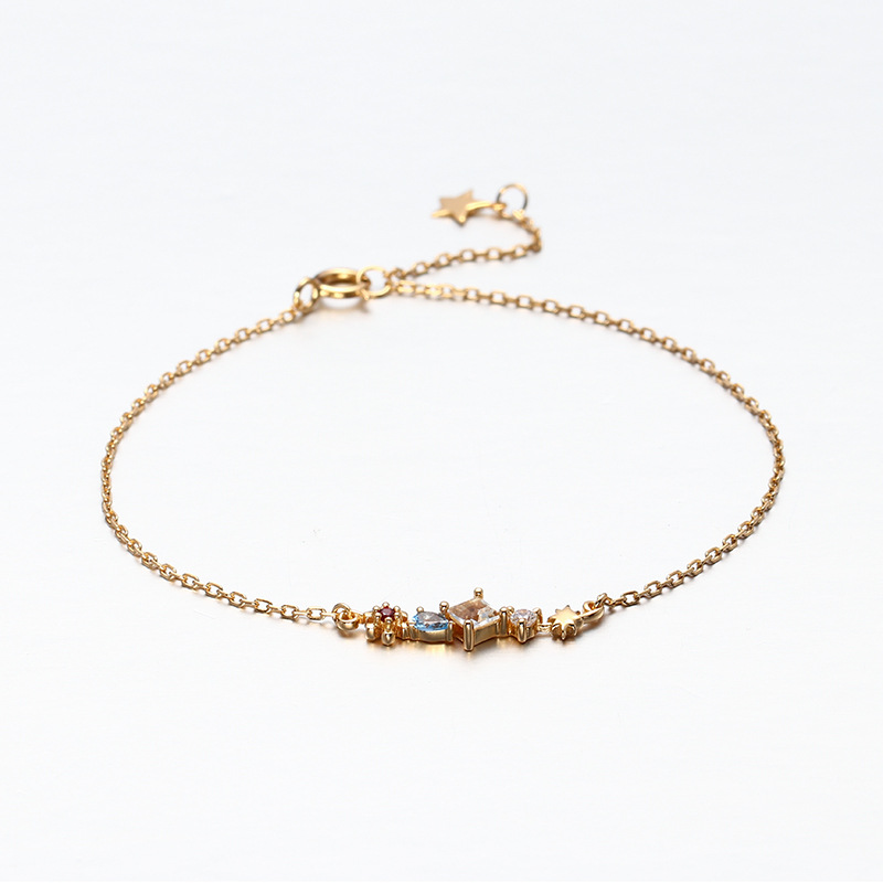 545b9ad0 fcdf 4291 bd6b 5d39e60e5456 Sterling Silver 14K Gold Plated Zircon Bracelet