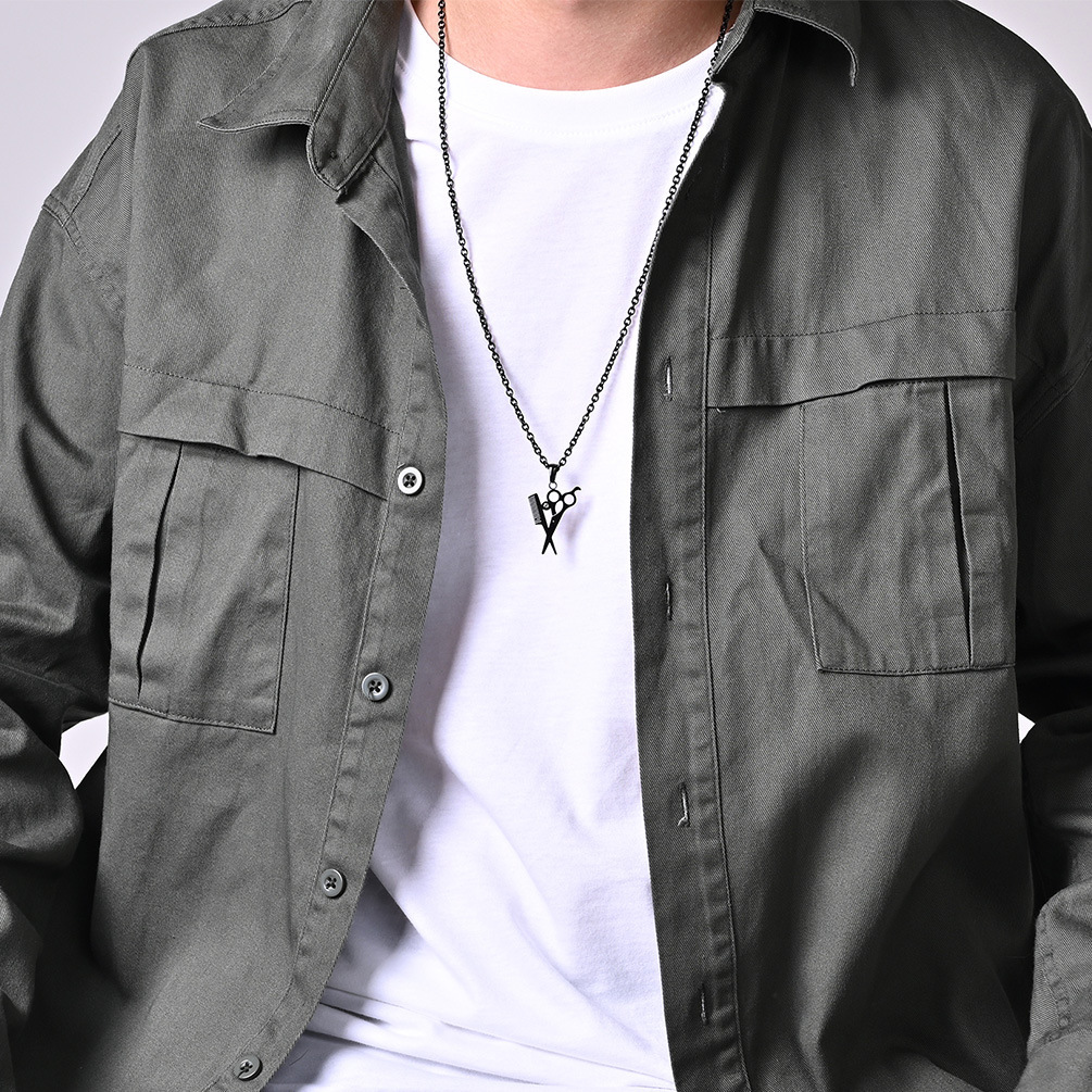 54890642 cbbb 42a7 81b6 33dc81f8534d Creative Simple Scissors Comb Pendant Necklace