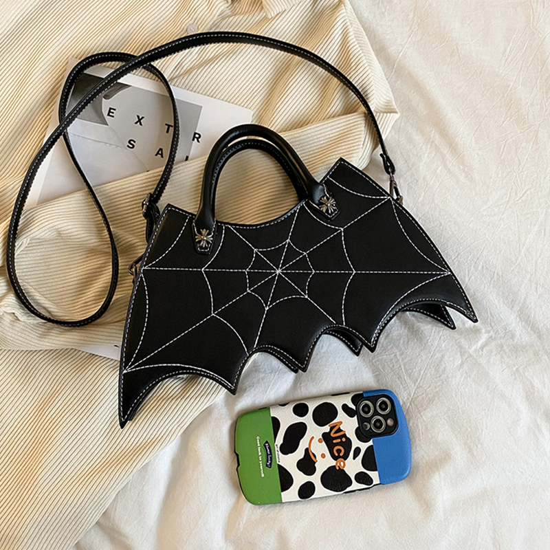 Halloween Wings Spiderweb Crossbody Shoulder Bag