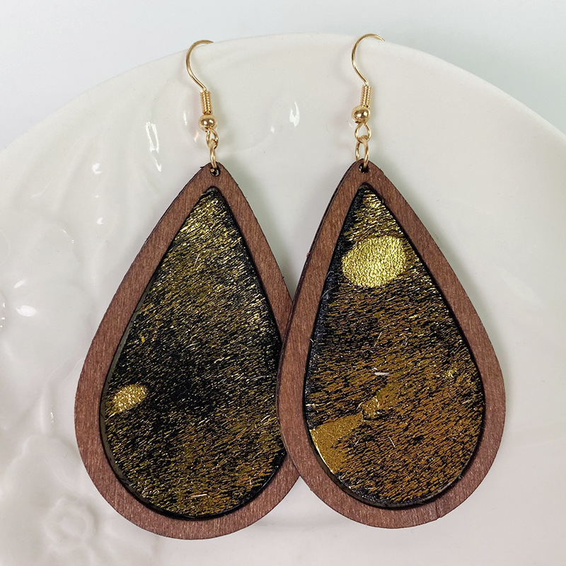 552a5ea1 2c48 4371 ac26 c8cd3e7c7ef7 Leopard Print Horsehair Cowhide Earrings Europe And America