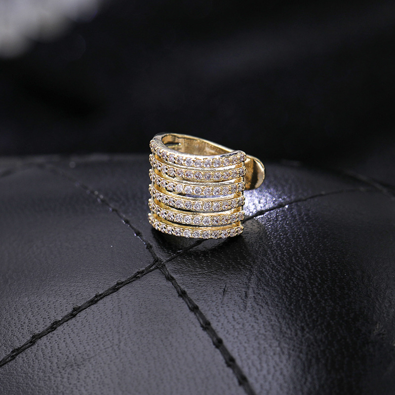 55820153 14a1 48e8 bf44 de7b898801af Micro-inlaid Zircon Earrings Female Temperament Multi-layered Geometric Ear Bones