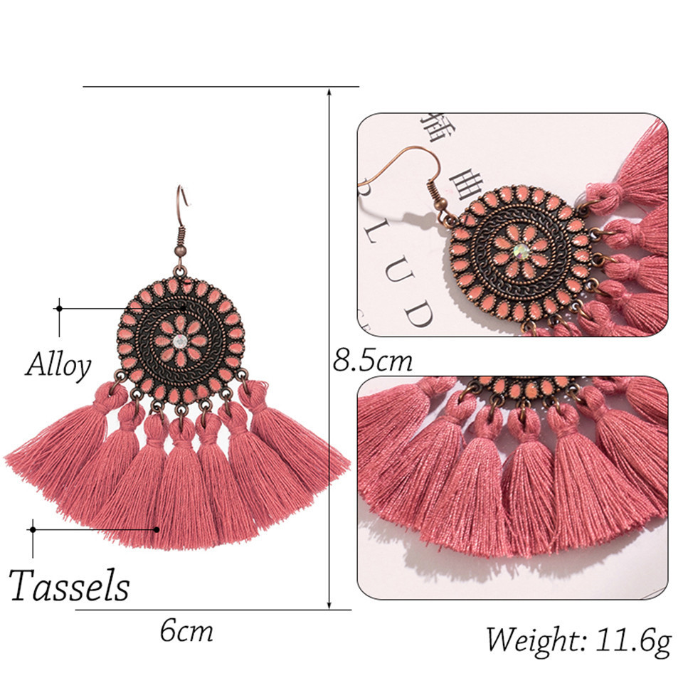 Fabric Tassel Large Version Sunflower Earrings 1 55efe462 3b3a 4400 bf73 15c890db7f5a Fabric Tassel Large Version Sunflower Earrings