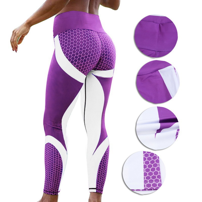 High Waist 3d Print Tummy Control Sports Leggings