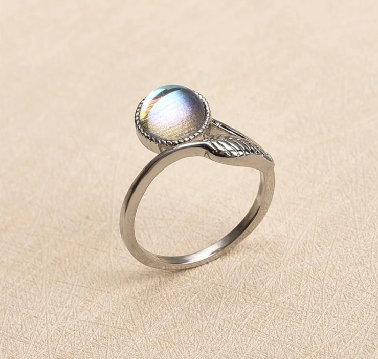 568ced92 b529 449c b2ed 29e15e520996 Rainbow Feather Adjustable Ring