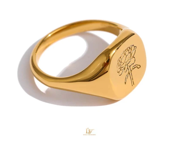 56f604ec affa 485c a31f 371d8d2e5770 Butterfly Peony Flower Titanium Steel Gold-plated Ring