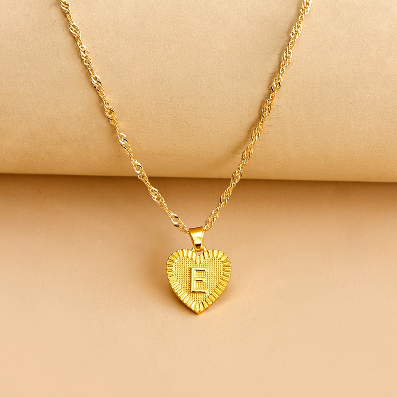 58e5bee7 1ee2 47d9 8876 a7e1eb6c09de Hexagon Imitation Gold Pendant Necklace Peach Heart