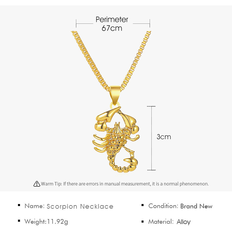 59aa88ff e7a3 47ef bb2b a305b4a5ddd0 Gold Scorpion Necklace Personality Metal Hollow Sweater Chain