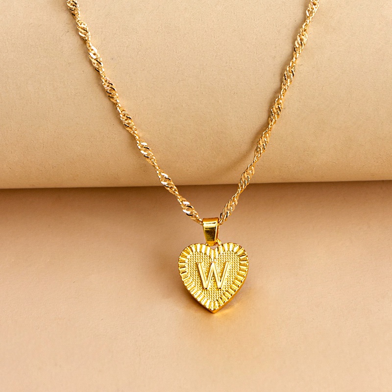 5b3a81cb b9a1 411e 9acd c33cbaed1d53 Hexagon Imitation Gold Pendant Necklace Peach Heart