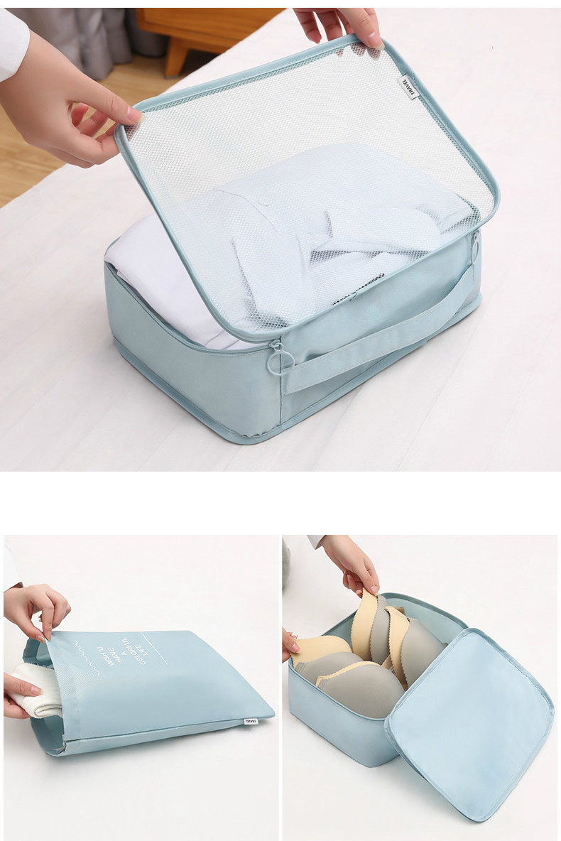 8-piece Set Luggage Divider Bag Travel Storage Clothes Underwear