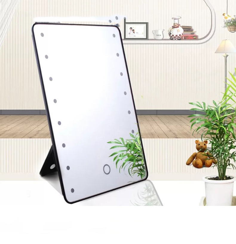 LED16 light portable with desktop fill light mirror