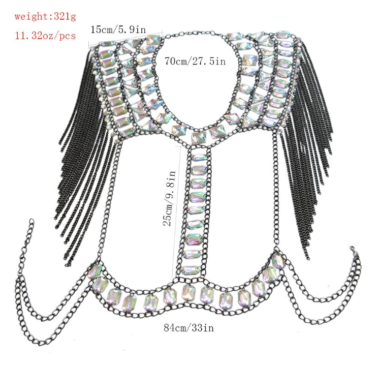 5c257234 6418 4bf0 ad2b d422e8d3ac8d ACCESSORIES Acrylic Gold Glitter Gemstone Backpack Chain