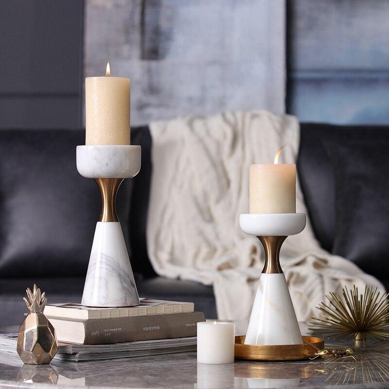 Creative Marble Hardware Candle Holder Decoration