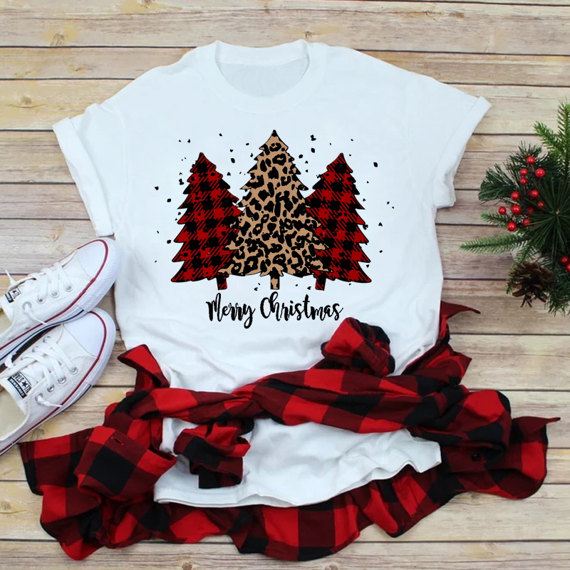 Festive Foreign Trade Christmas Tree T-shirt for Men and Women - celebrate the season in style! image 31