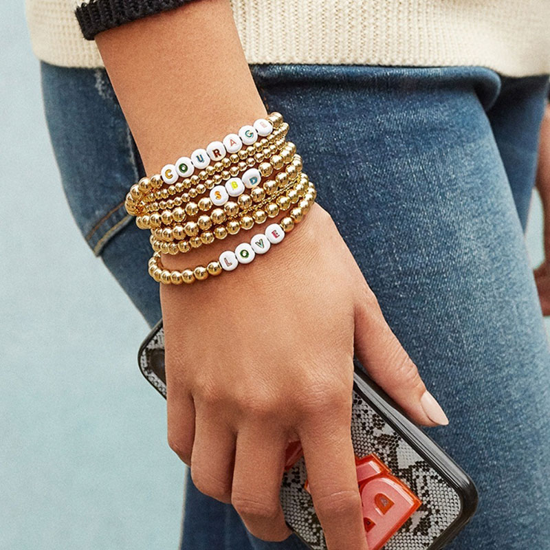 6065f692 beac 439c ab81 ad5033e0dc3c Fashion simple dice bracelet letter bracelet