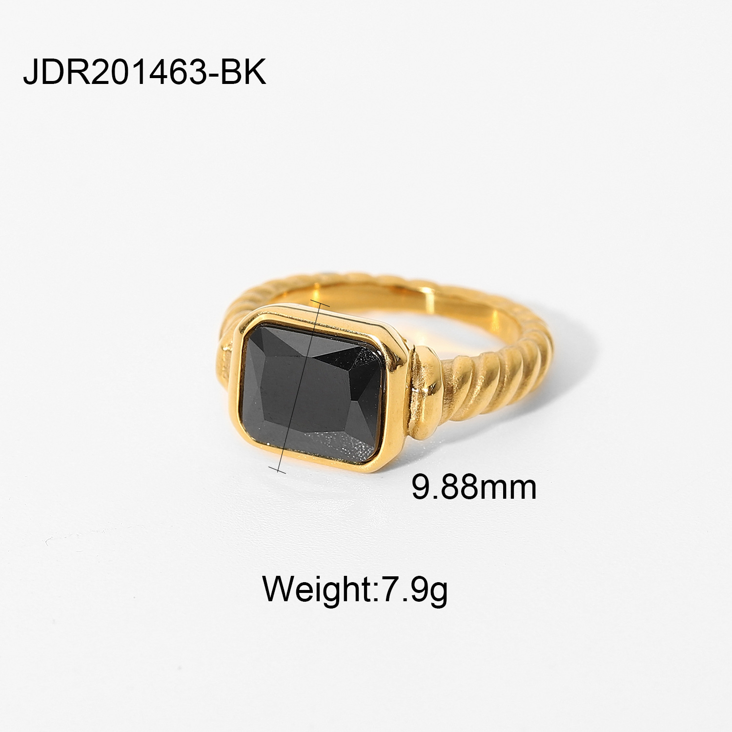 Zircon 18K Gold-plated Stainless Steel INS Net Red Ring 7 60d57387 304e 444d 8e34 0c0b072af3f6 Zircon 18K Gold-plated Stainless Steel INS Net Red Ring