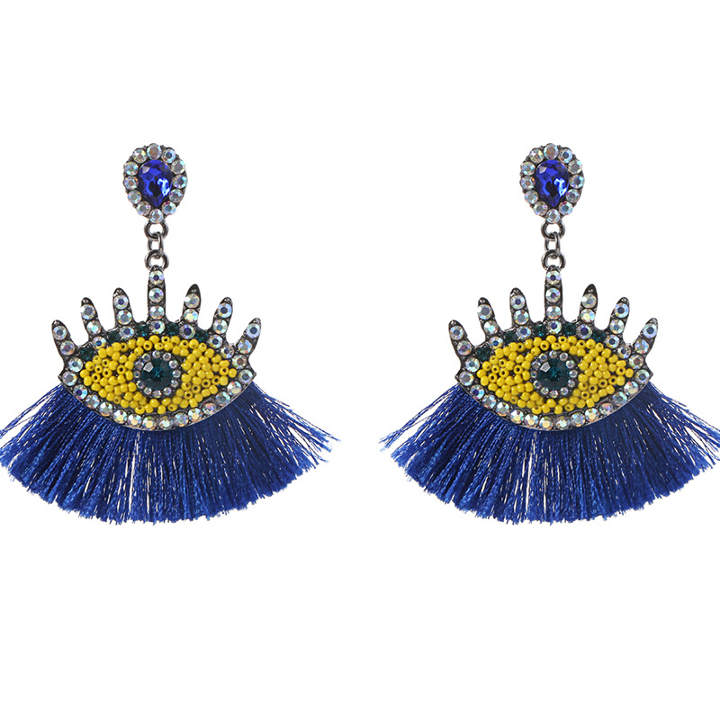 60f286d9 e64b 4945 83b2 6e301ff9cbad Diamond tassel earrings female demon eye