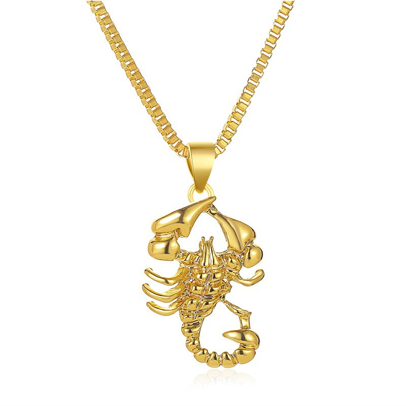 60f3795d 18df 4af0 aae3 f0d8e5c4894a Gold Scorpion Necklace Personality Metal Hollow Sweater Chain