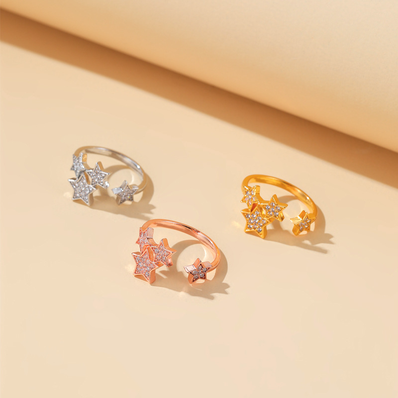 6293a1bb c6c4 4e90 bc62 5868f14894bb Fashion Simple Full Diamond Starry Copper Ring
