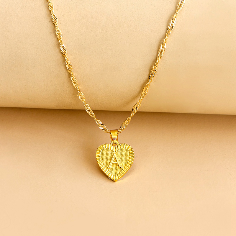 638058bb 5417 443e 9cc3 3f80cebd0b06 Hexagon Imitation Gold Pendant Necklace Peach Heart