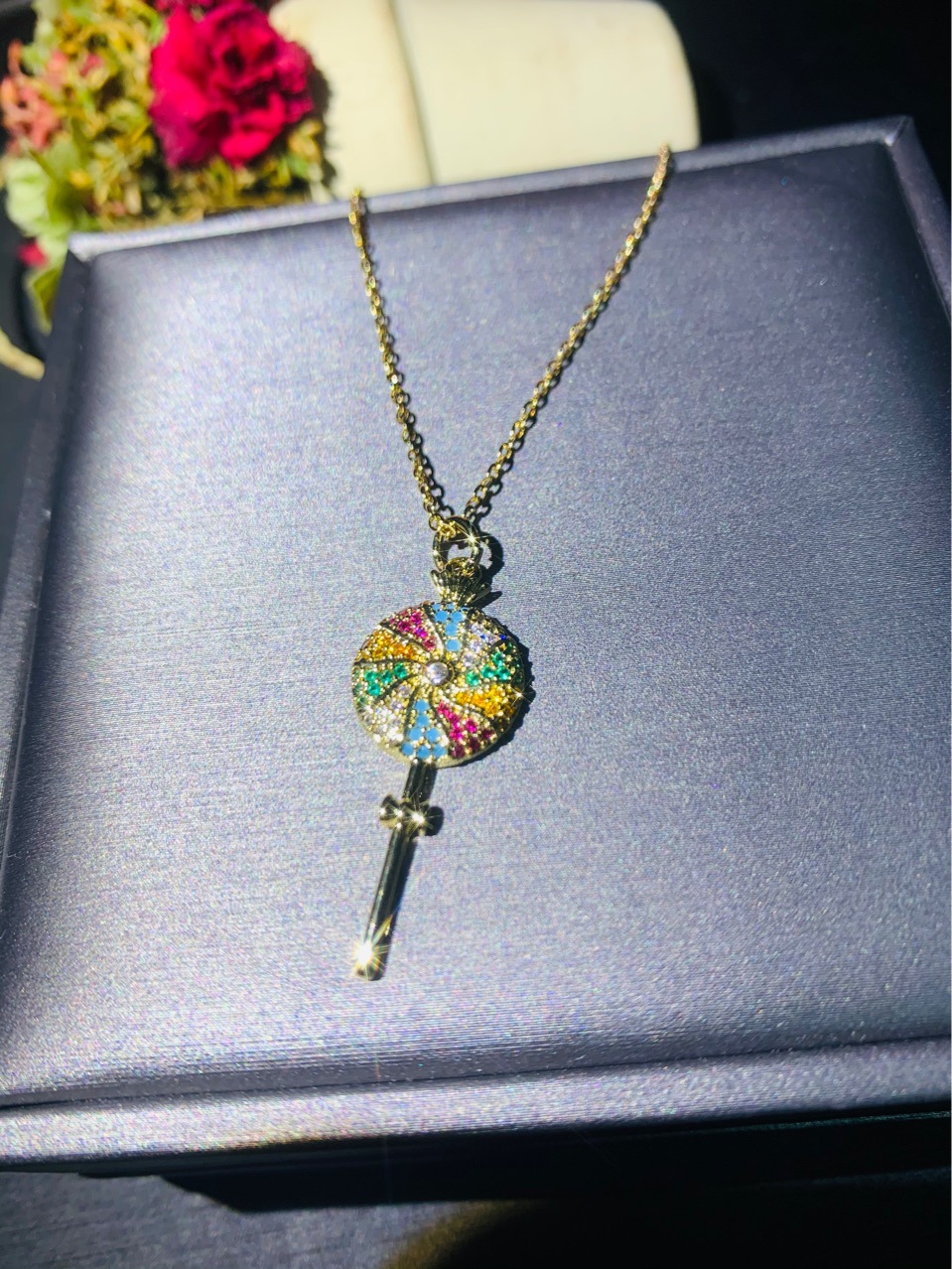 638315bf 755b 4f61 8427 13d90abbf214 Colorful Lollipop Sweet And Cute Exquisite Clavicle Chain