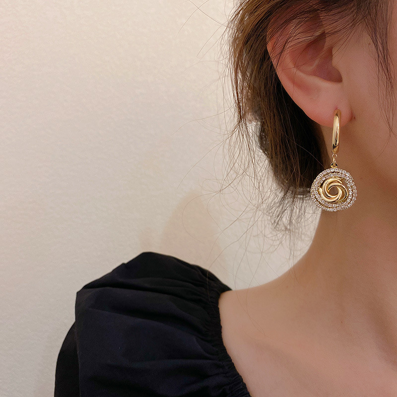 63934f07 2047 4233 92e9 64cb7aec0a7b Diamond Circle 925 Silver Needle Earrings