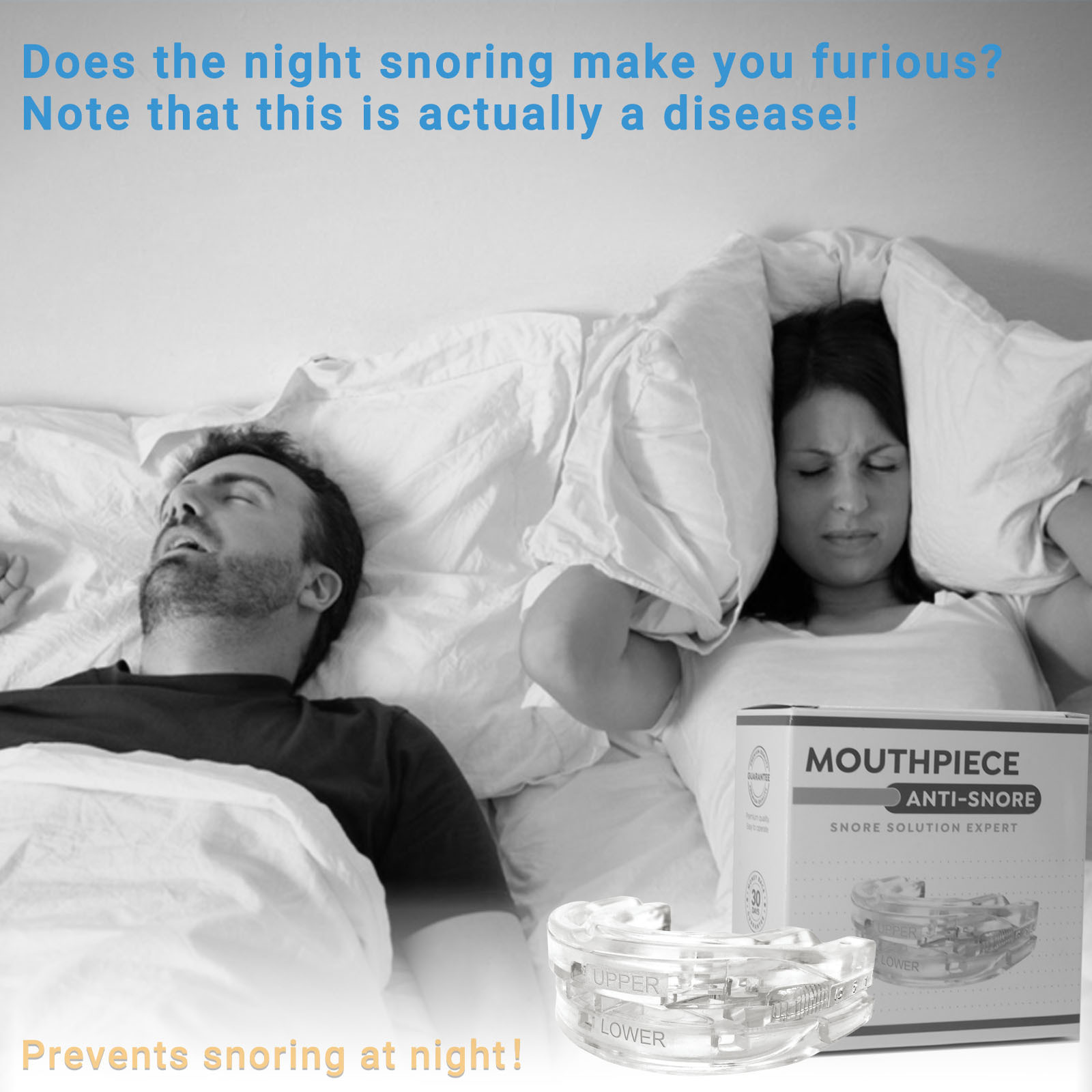 Combat snoring with our Adjustable Braces Mouthpiece—max comfort, minimal noise for a restful night's sleep! image  2