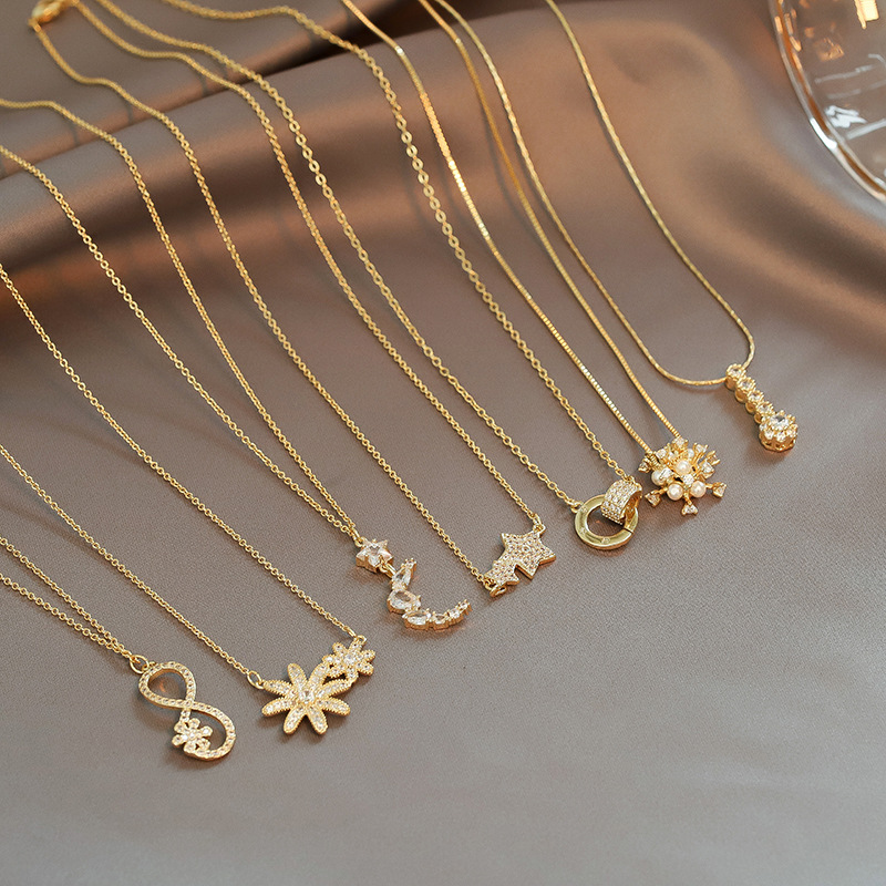 641503b6 c185 4937 9f0f a234bc231842 Fashionable Simple Micro-inlaid Zircon Necklace