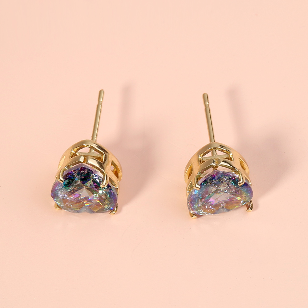 646aeaf5 d97a 4a08 85ab df2a524a831b European and American Amazon hot-selling jewelry colorful zircon shiny simple love wild earrings earrings