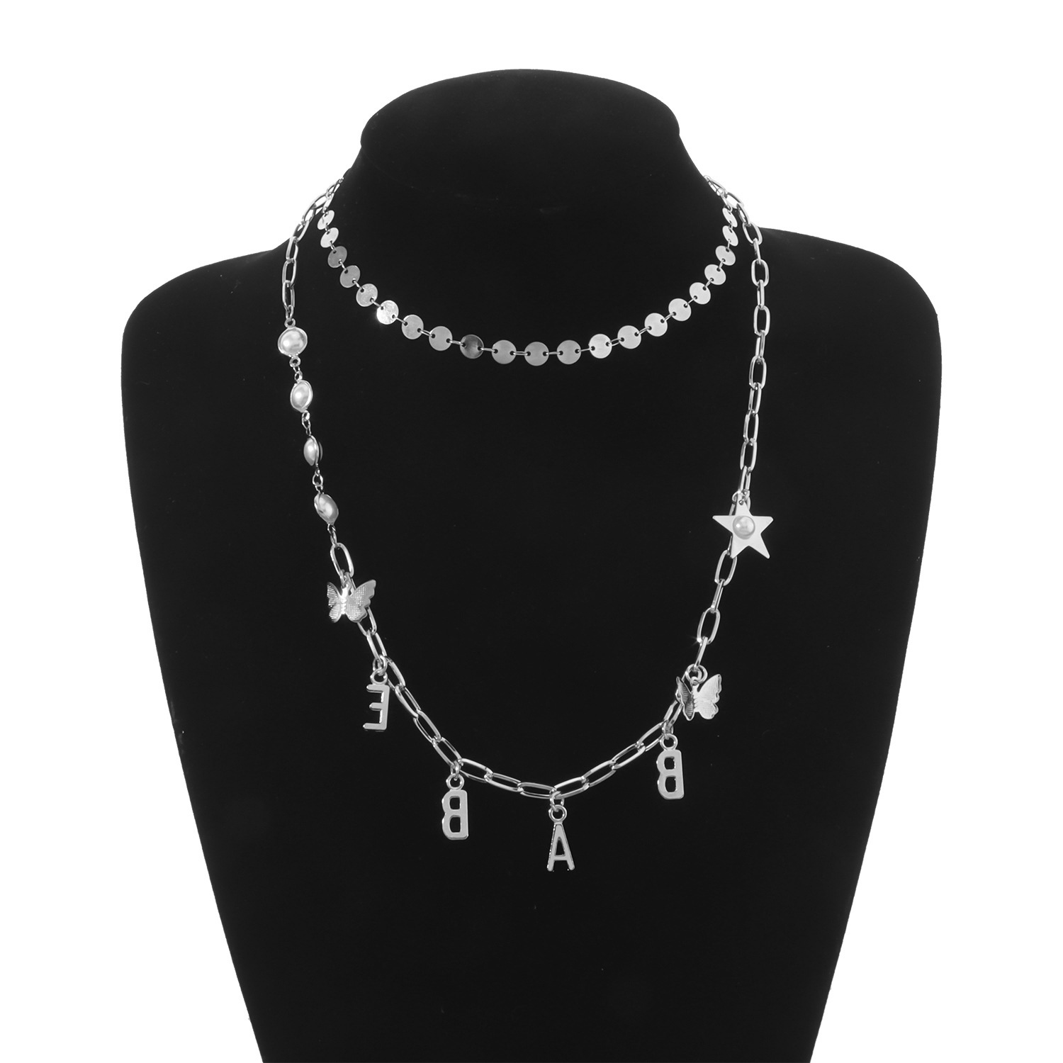 Geometric Trend Multi-layer Letter Star Necklace 1 6475ade7 6aa4 4ee6 809b 9811ee9923e3 Geometric Trend Multi-layer Letter Star Necklace