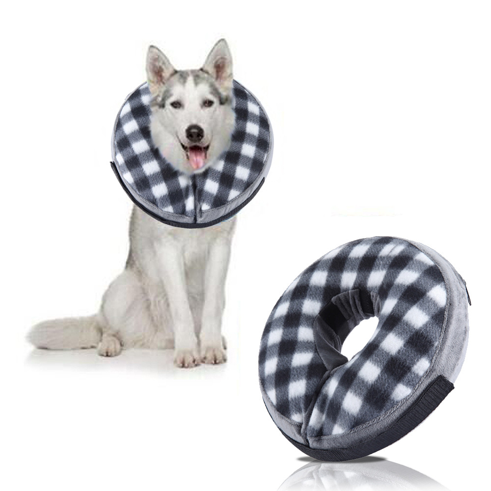 Protective Inflatable Collar for Dogs and Cats Soft Pet Recovery E-Collar Cone