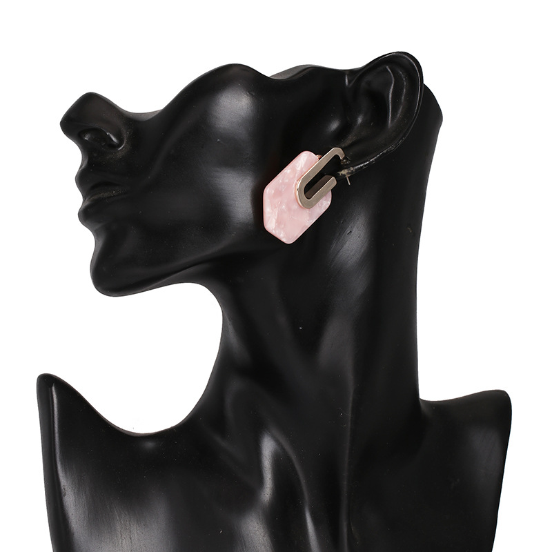 6a068667 f4e7 4150 970c d70ba56d7f03 Acrylic Geometric Heart Shaped Earrings Jewelry