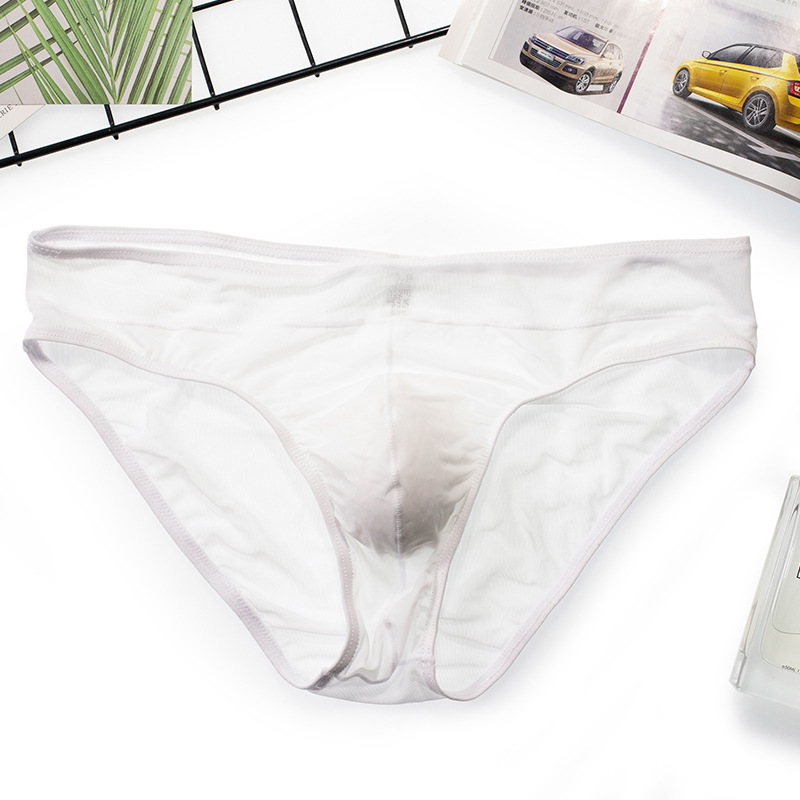 Men's Transparent Ultra-thin Ice Silk Quick-drying Briefs