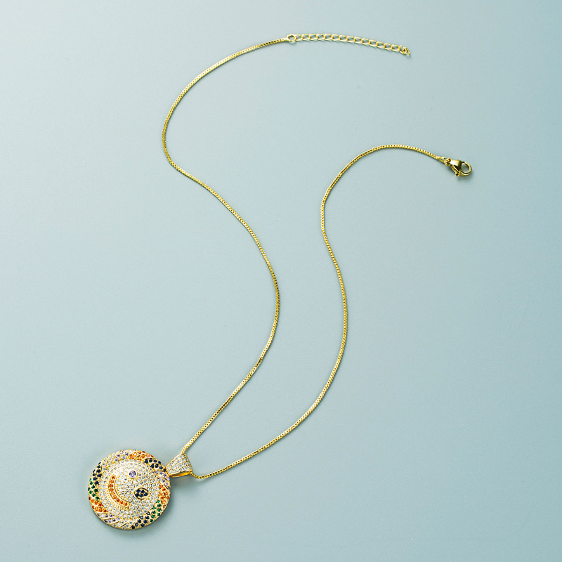 6ab8a418 2667 4b7c a57b abe46a6bc10e Necklace Female Fashion Smiley Face Clavicle Chain