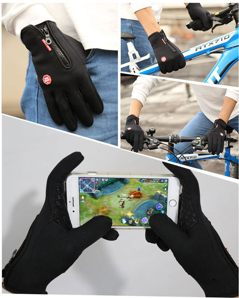 Unisex Waterproof Non-slip Touchscreen Fleece Gloves