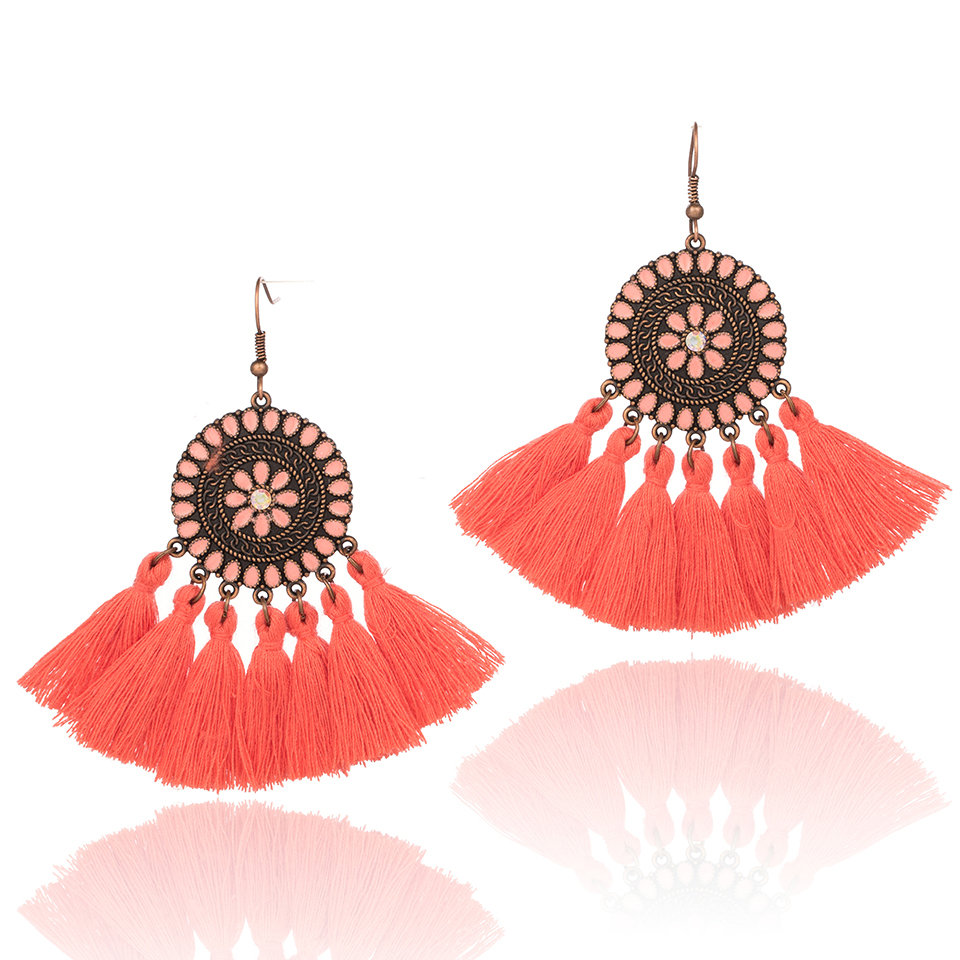 Fabric Tassel Large Version Sunflower Earrings 7 7026f442 9f0c 424d af81 4452234df08b Fabric Tassel Large Version Sunflower Earrings
