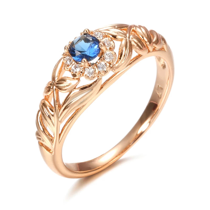 704613ba 285a 4387 9aa5 32cb40e62e36 Copper Plated Real Gold And Blue Zircon Ring