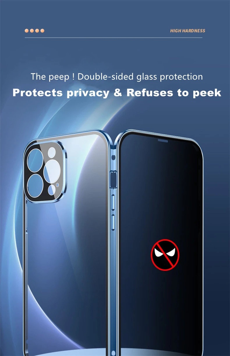Privacy Protection Phone Case Goggles Anti-Peek Magneto Double Side Mobile Screen Cover