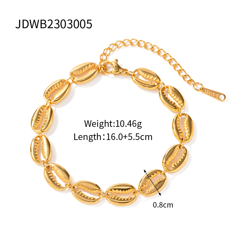 70e035ee fec7 45a5 b4a7 ff441405fdab Women's 18K Gold Hollow Shell Non-fading Bracelet