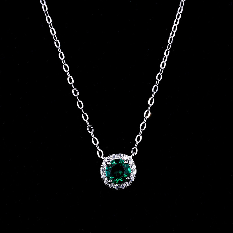 71a8cdd4 a910 44ff ad43 5aff07103ce6 925 Silver Plated 18k White Gold Cultivated Emerald Pendant