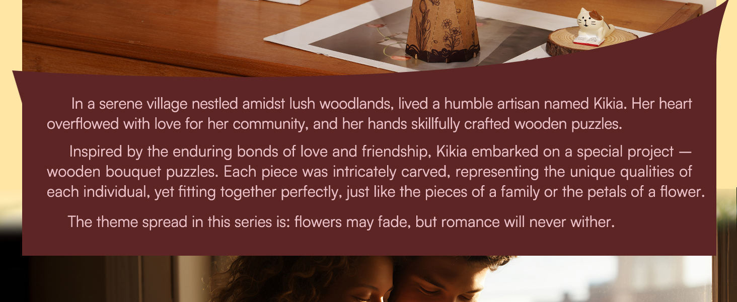 flowers 3d wooden puzzle