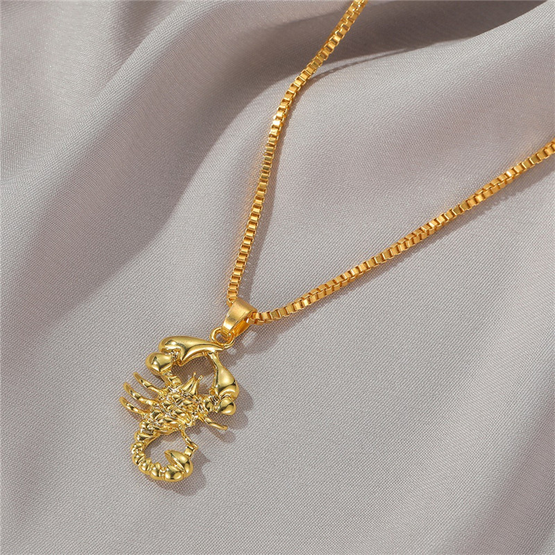 7210df80 c263 4d0d bf91 e467c151dd34 Gold Scorpion Necklace Personality Metal Hollow Sweater Chain