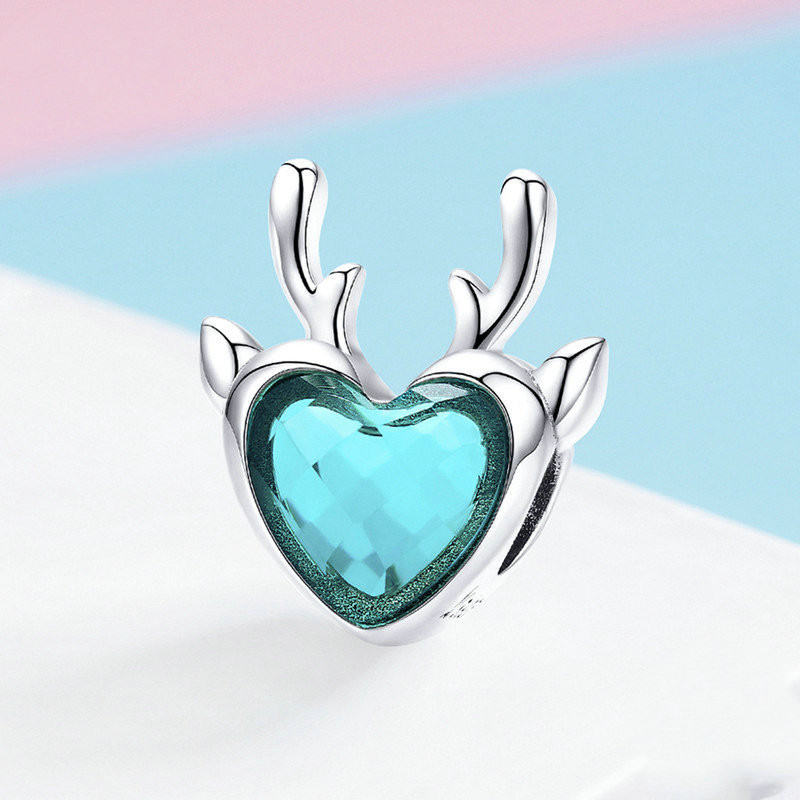 Elk inlaid heart-shaped blue zircon pendant 4 73edfd72 4fbd 4db8 a3cf d7c9082d8854 Elk inlaid heart-shaped blue zircon pendant